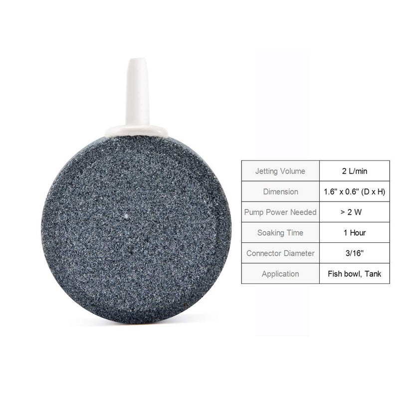 Wenshall 1.6 Inch Air Stone, Aquarium Air Stone, Air Stone for Fish Tank and Hydroponics Air Pump - Image 3